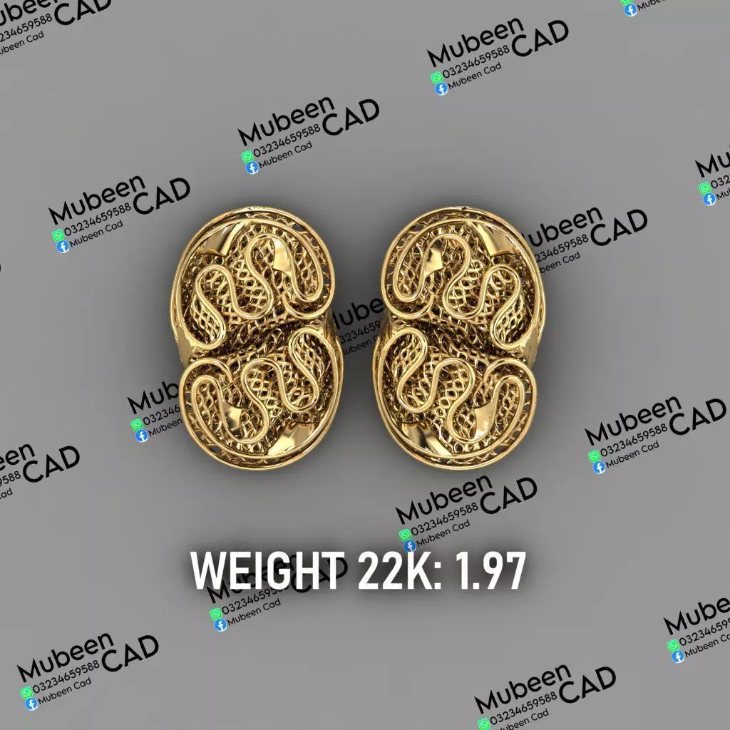 50 Turkish  Earring  stl  files 3D print model_47