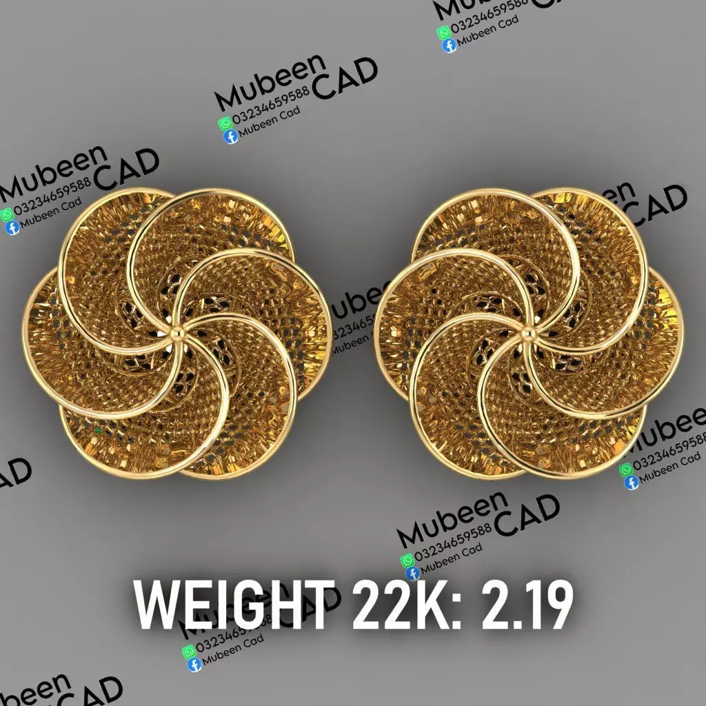 50 Turkish  Earring  stl  files 3D print model_8