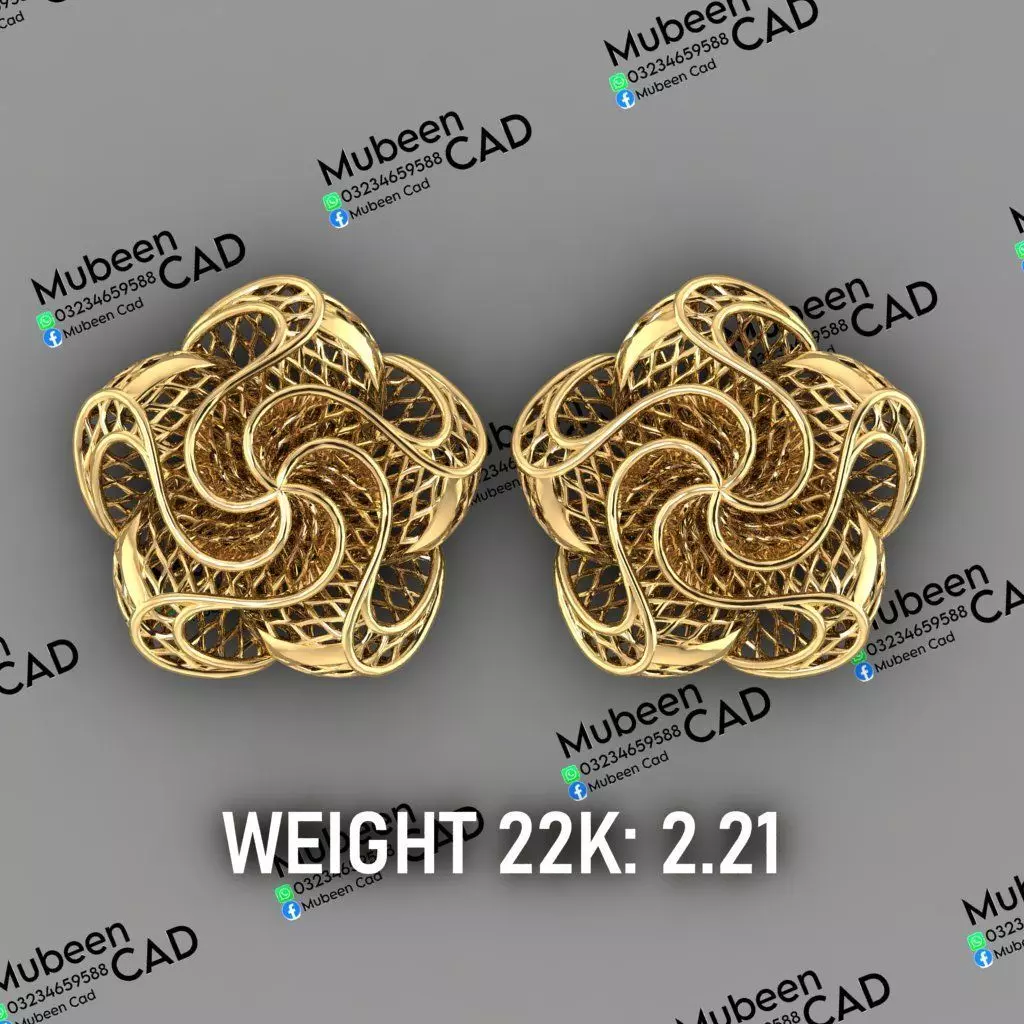 50 Turkish  Earring  stl  files 3D print model_34