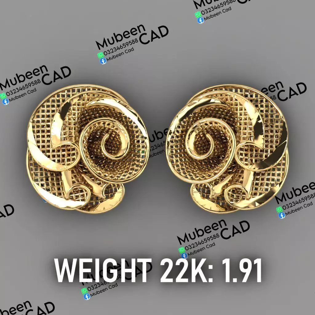 50 Turkish  Earring  stl  files 3D print model_51