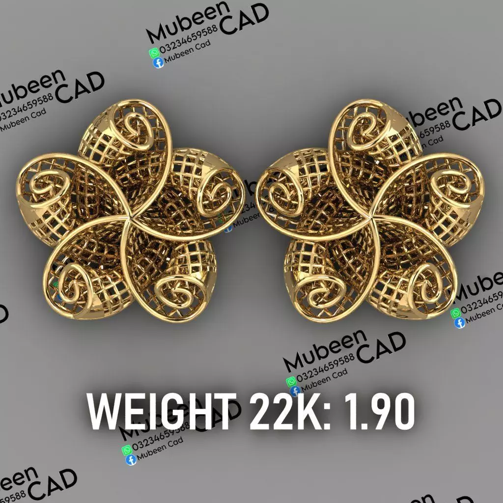 50 Turkish  Earring  stl  files 3D print model_22