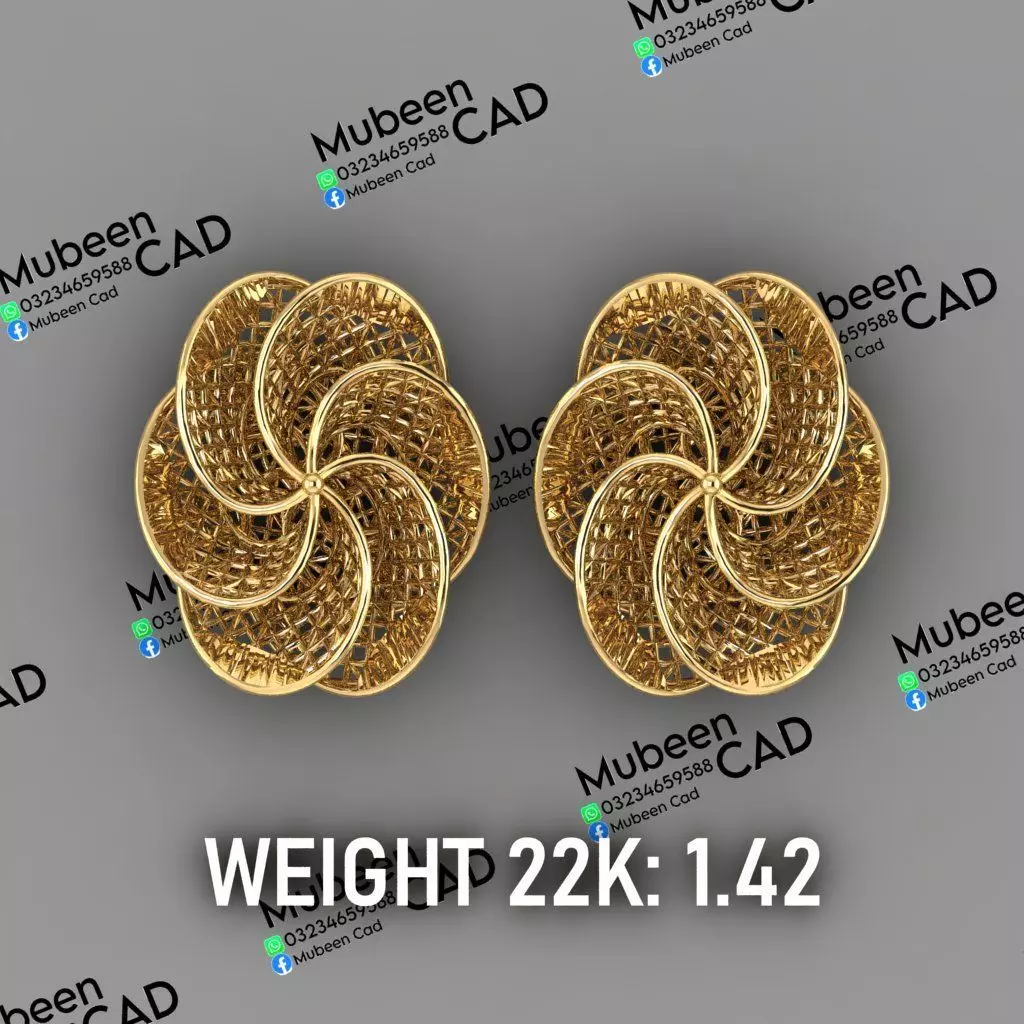 50 Turkish  Earring  stl  files 3D print model_10