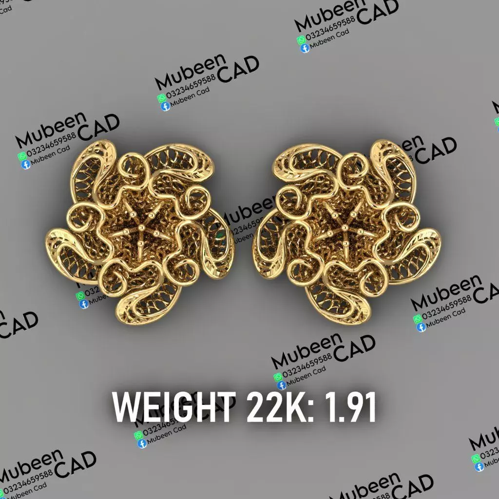 50 Turkish  Earring  stl  files 3D print model_35
