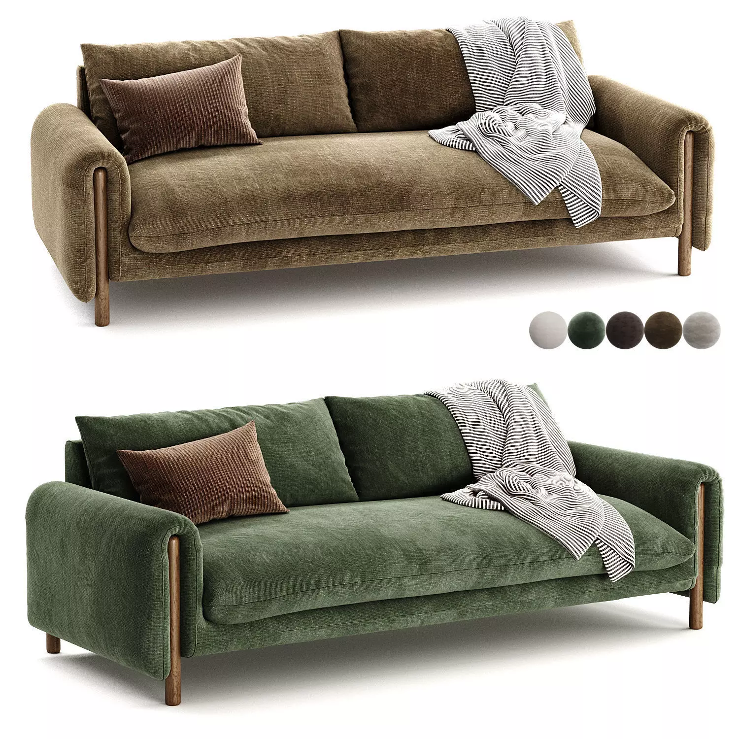 Fleming Sofa Alcala Wheat 3D model_2