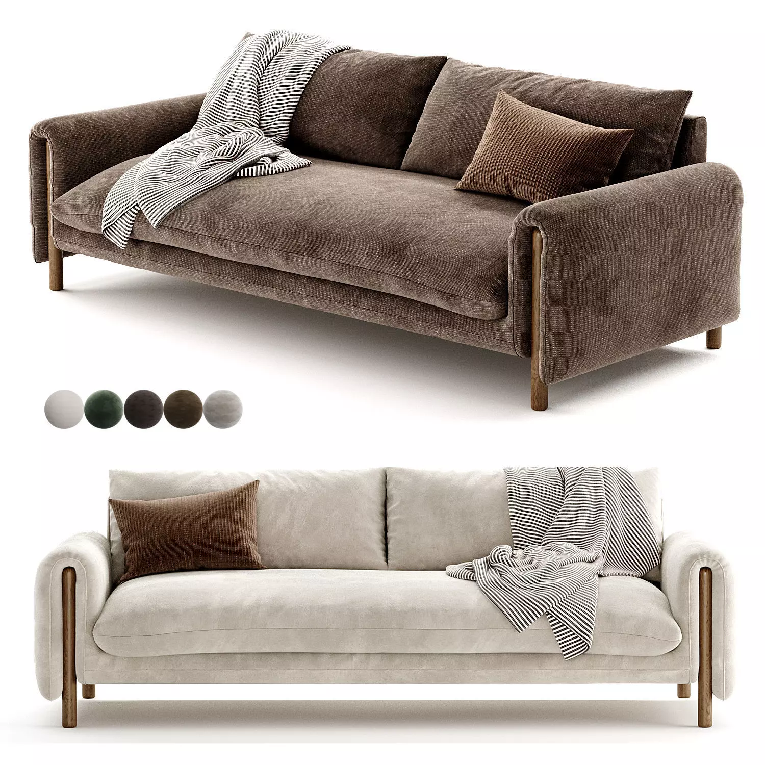 Fleming Sofa Alcala Wheat 3D model_4