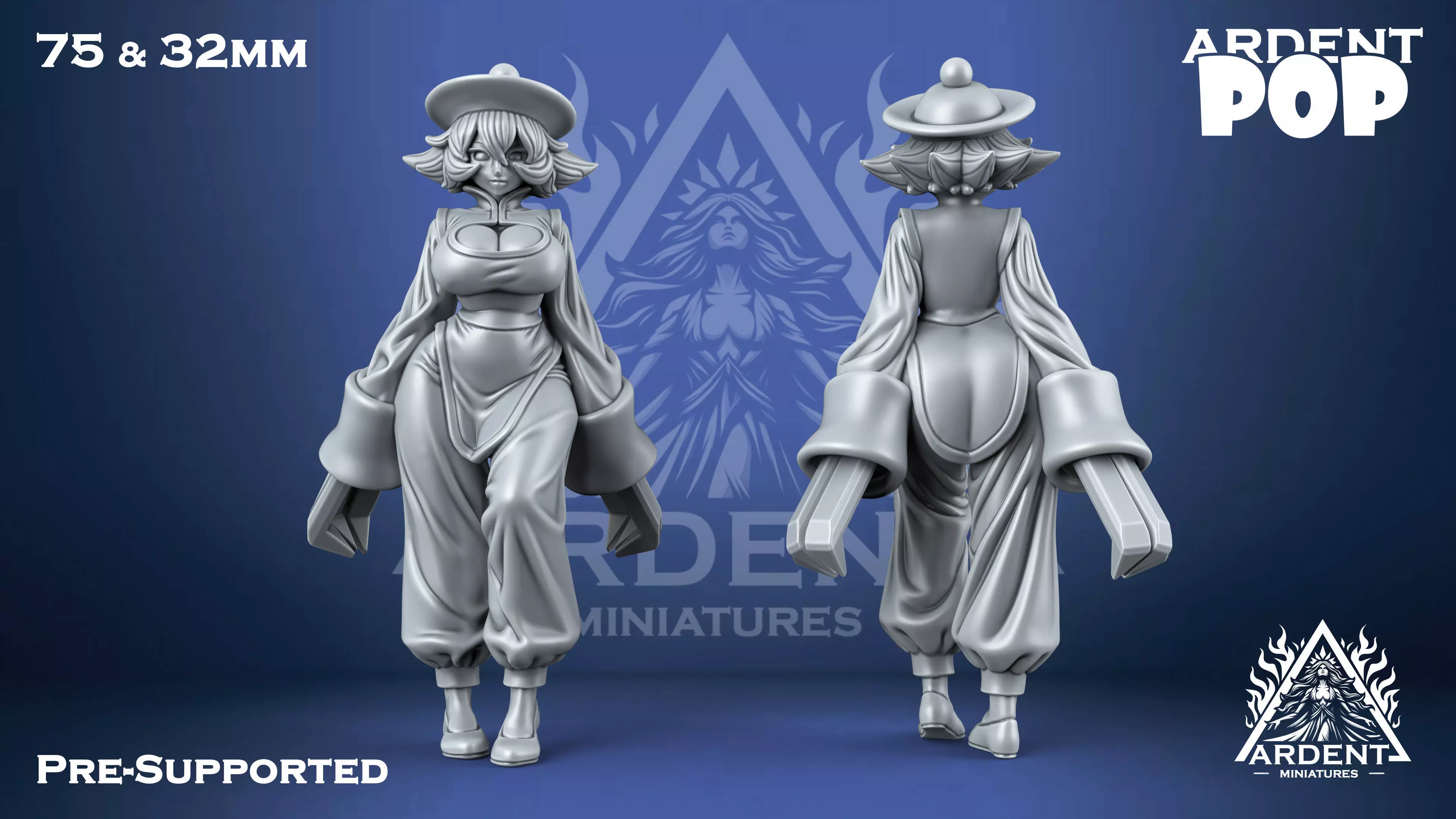 Vampire Hunter Jiangshi Ardent POP 003 32mm and 75mm 3D print model
