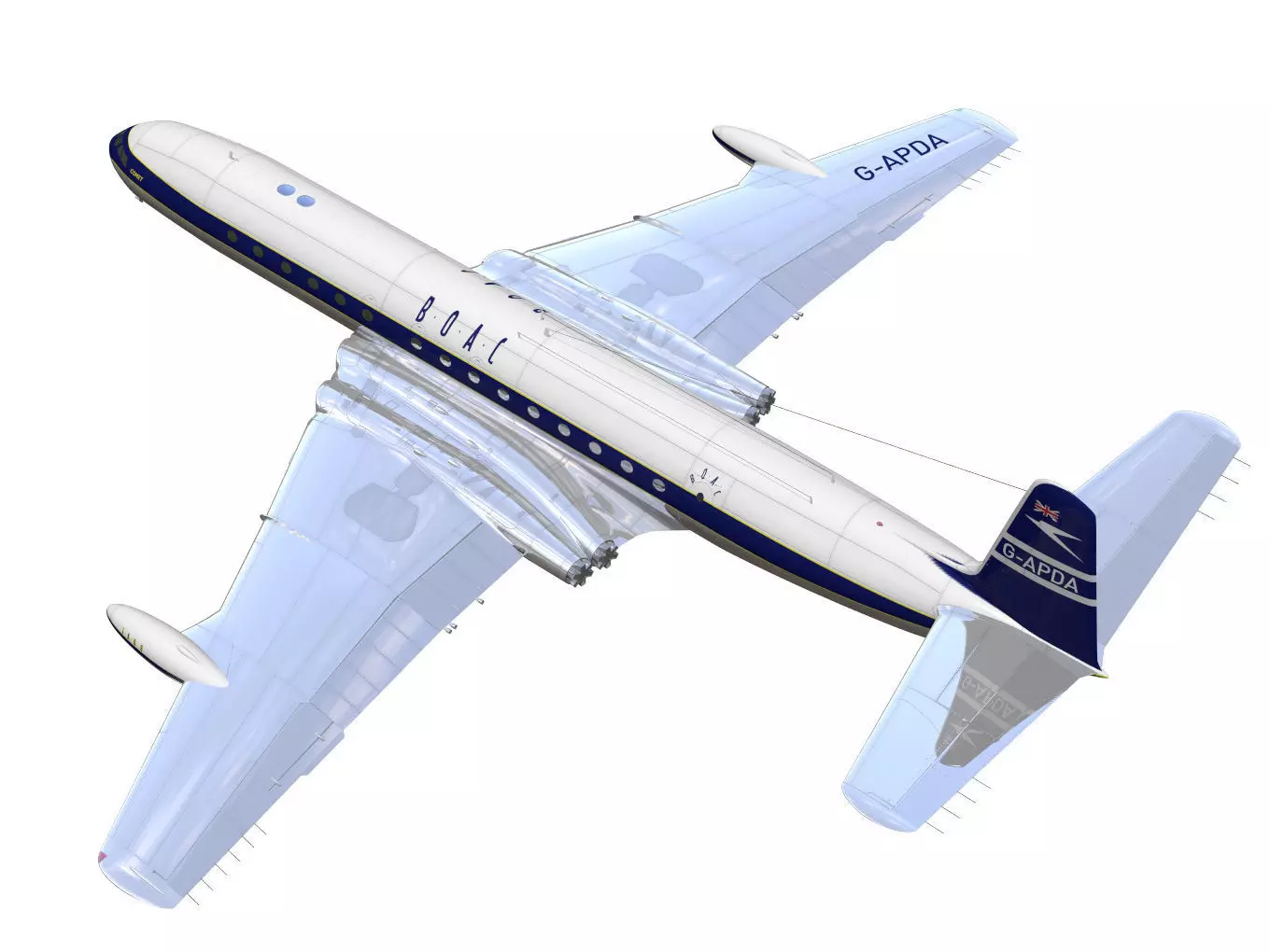 de Havilland DH106 Comet MkIV 3D model_1