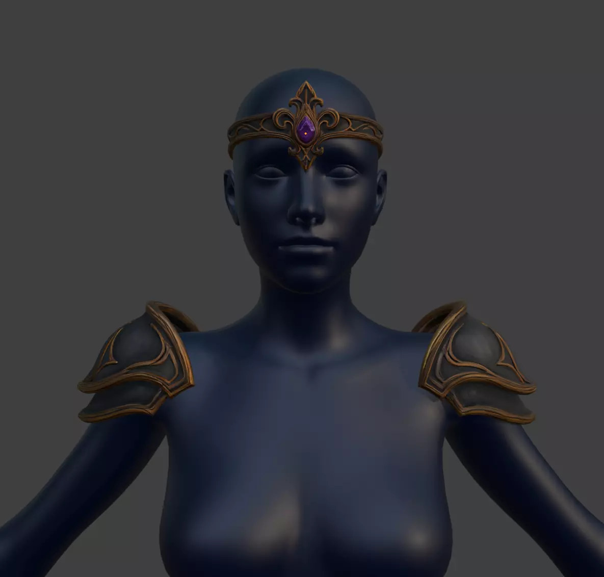 BALDURS GATE HEADGEAR AND PAULDRONS 3D print model_0