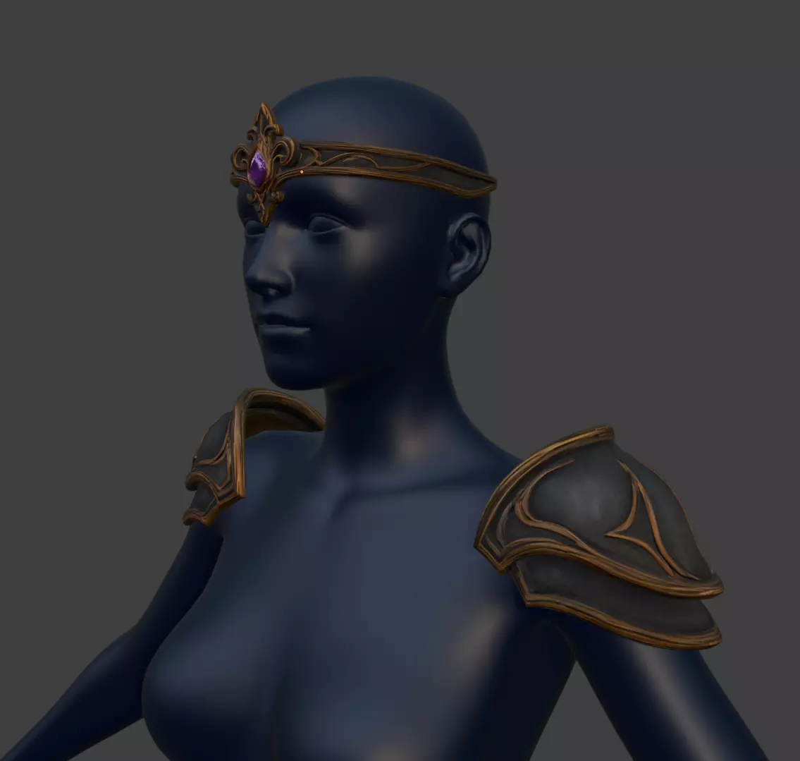 BALDURS GATE HEADGEAR AND PAULDRONS 3D print model_1