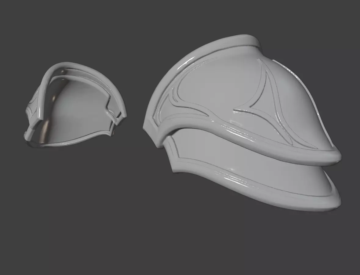 BALDURS GATE HEADGEAR AND PAULDRONS 3D print model_9