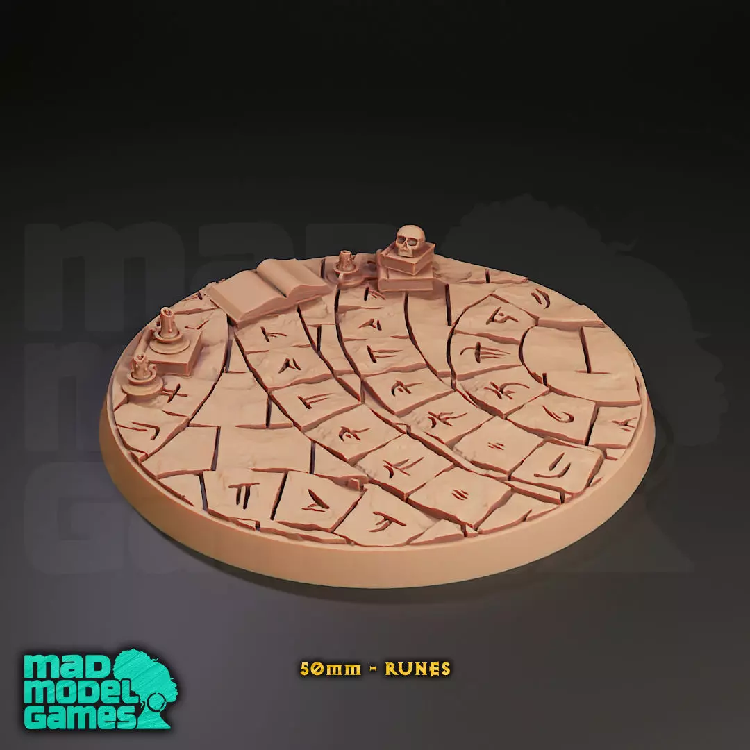 50mm Bases - 10 - Group B - DND character bases 3D print model_5