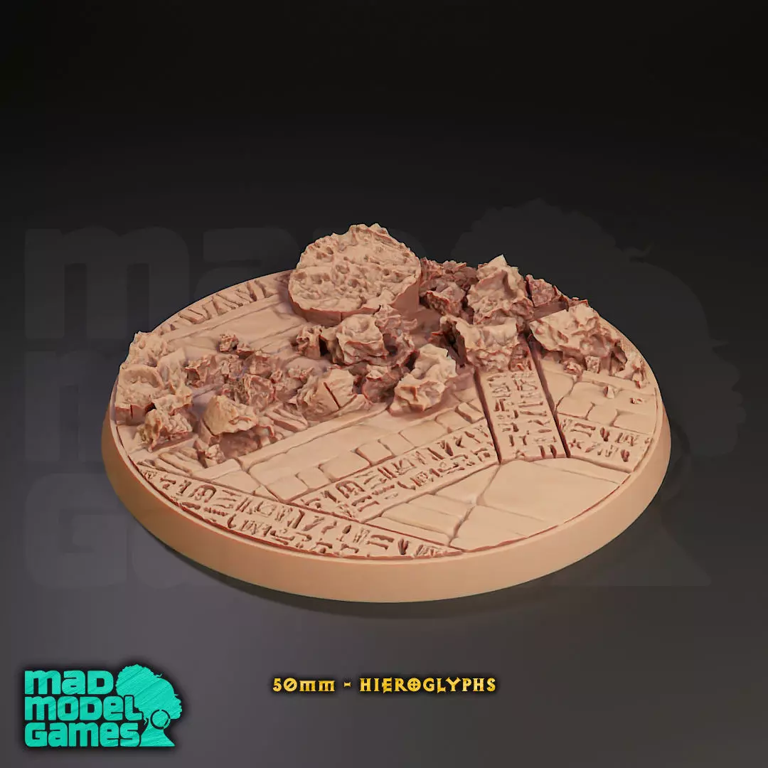 50mm Bases - 10 - Group B - DND character bases 3D print model_2