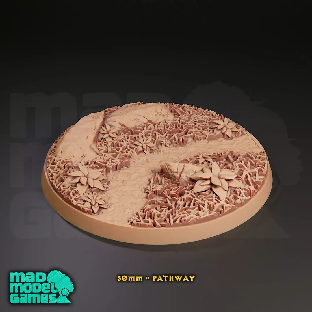 50mm Bases - 10 - Group B - DND character bases 3D print model_3
