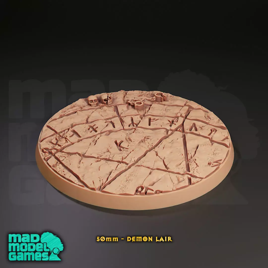 50mm Bases - 10 - Group B - DND character bases 3D print model_1