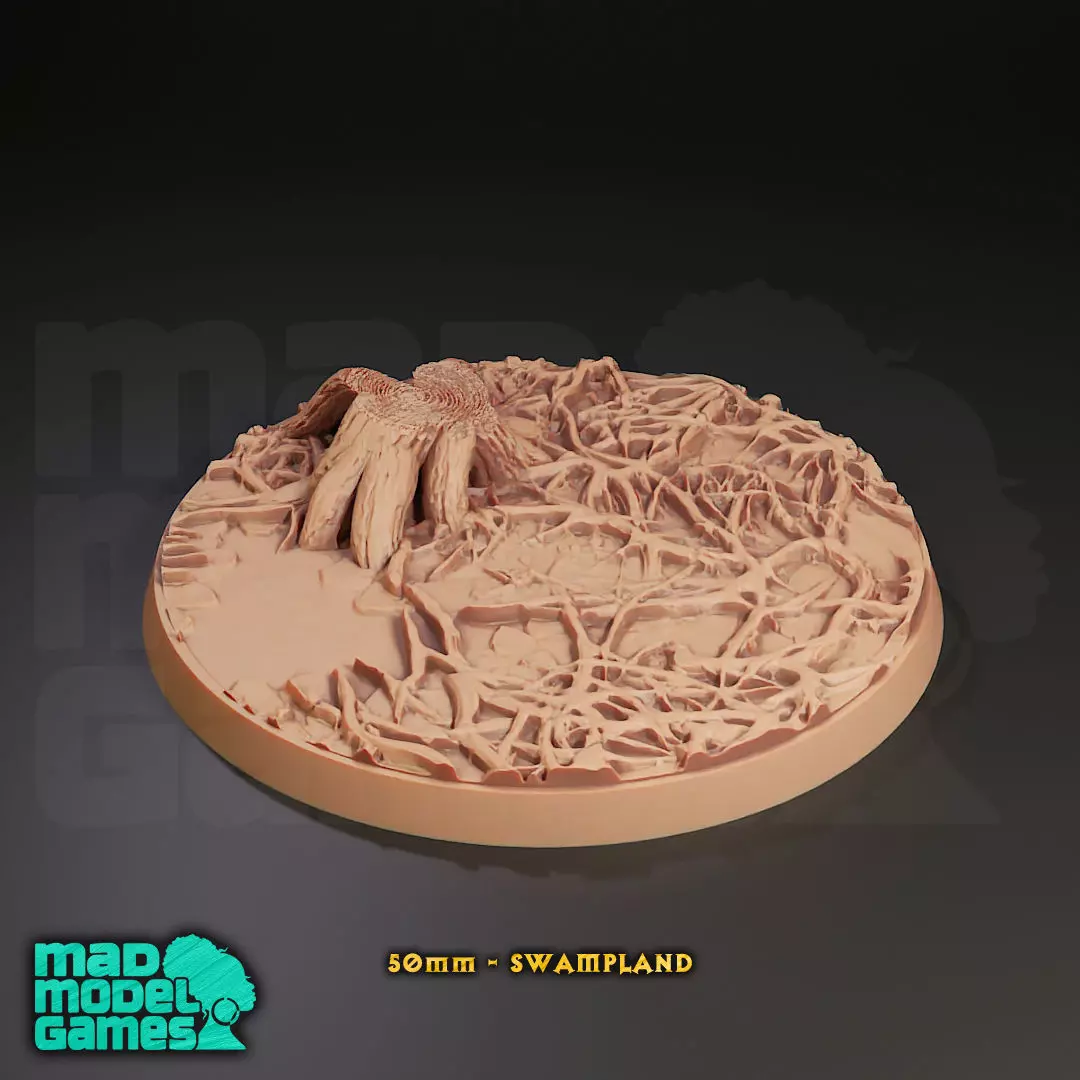 50mm Bases - 10 - Group B - DND character bases 3D print model_7