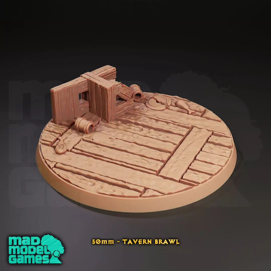50mm Bases - 10 - Group B - DND character bases 3D print model_8