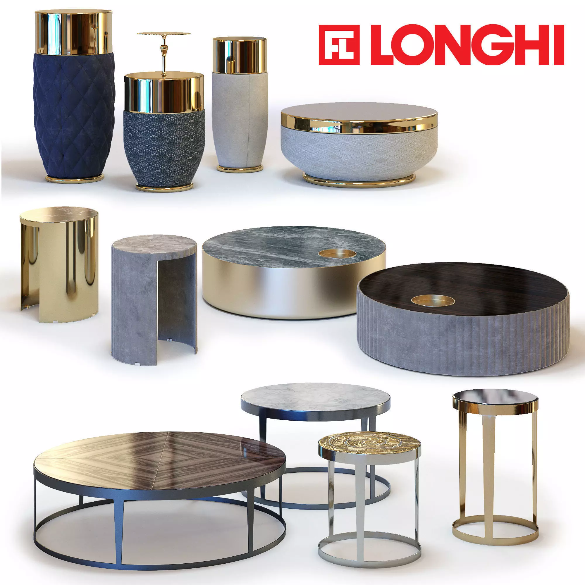 FRATELLI LONGHI Coffee Tables Set 01 3D model
