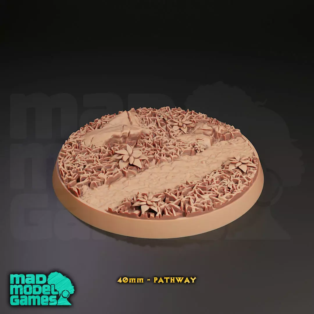 40mm Bases - 10 - Group B - DND character bases 3D print model_3