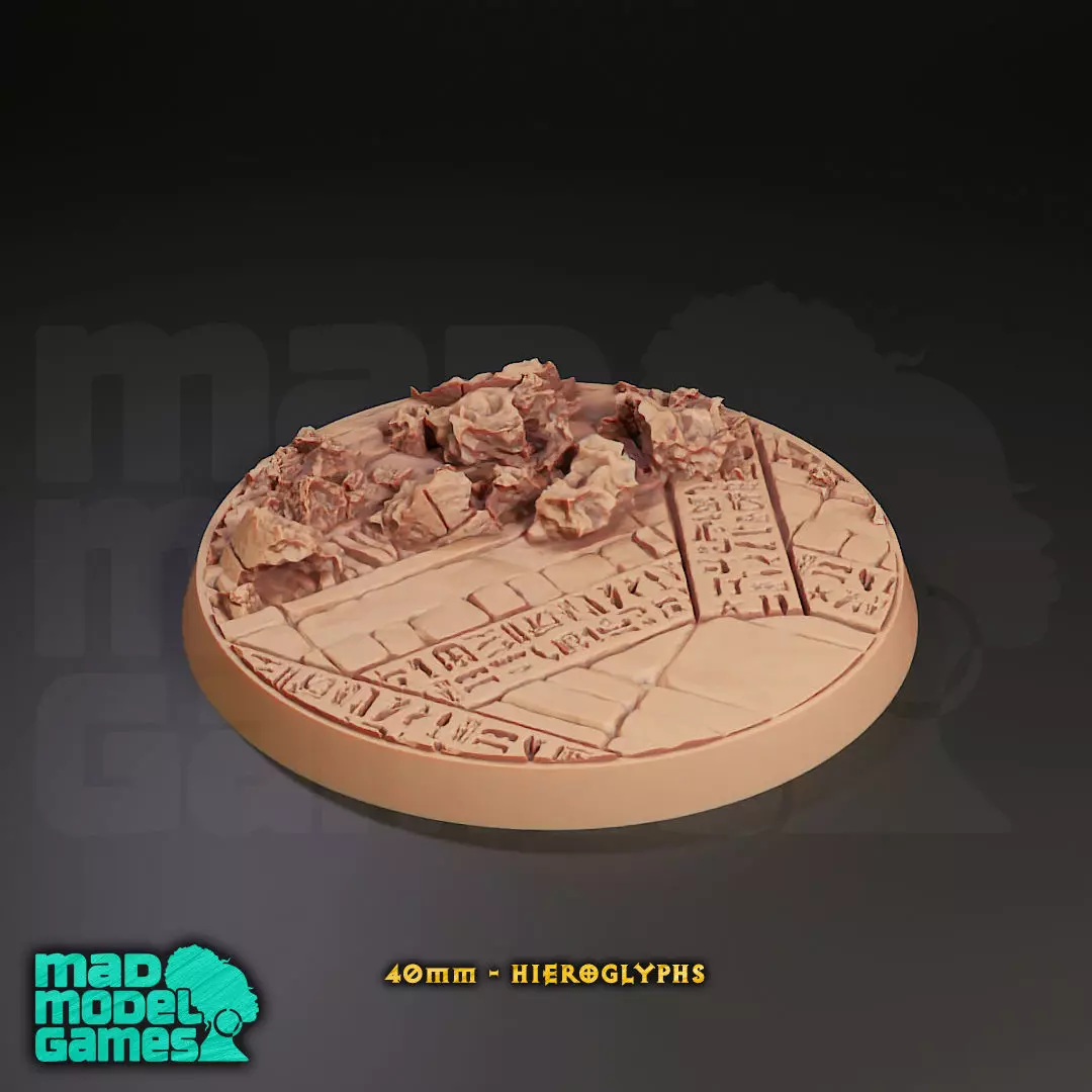 40mm Bases - 10 - Group B - DND character bases 3D print model_2