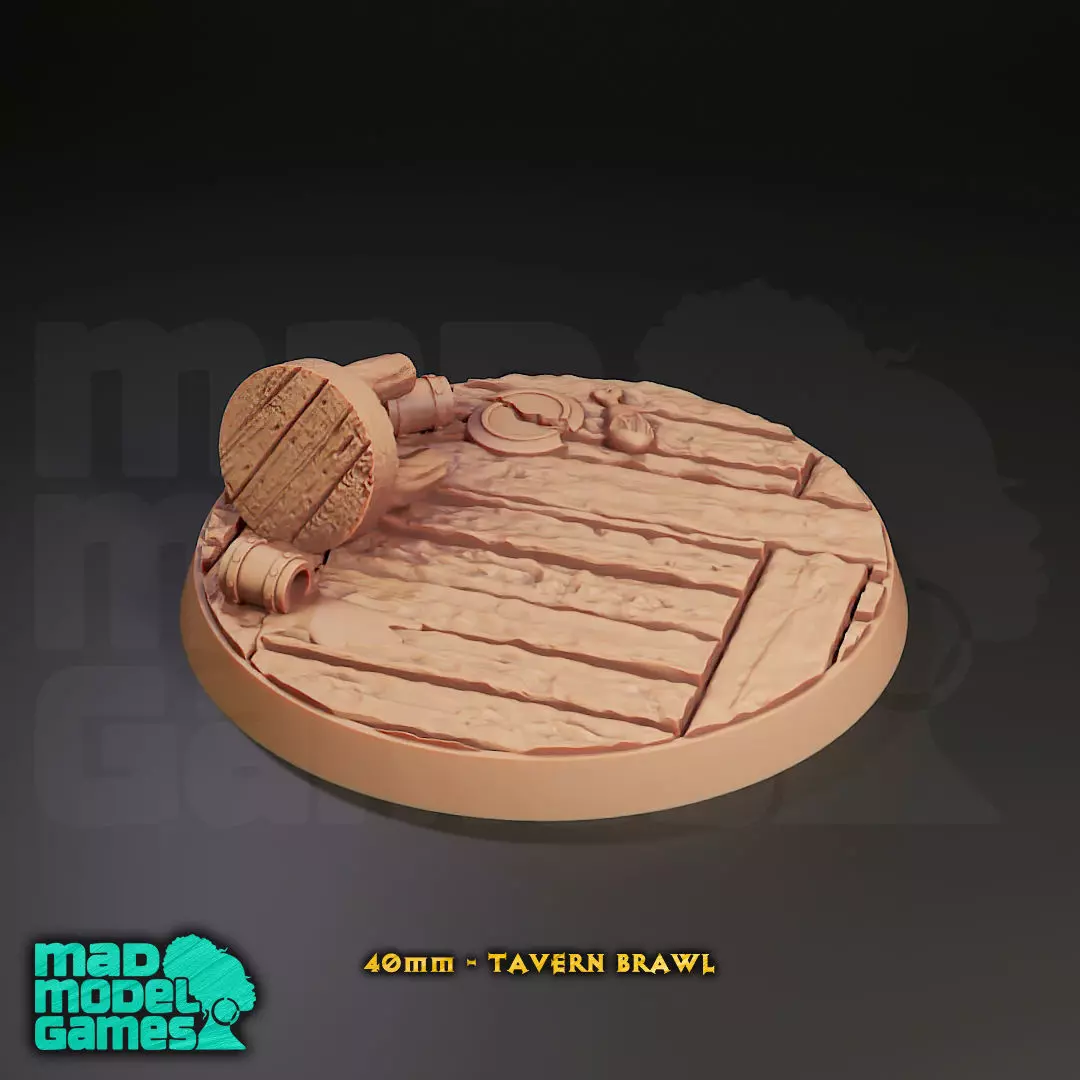 40mm Bases - 10 - Group B - DND character bases 3D print model_8