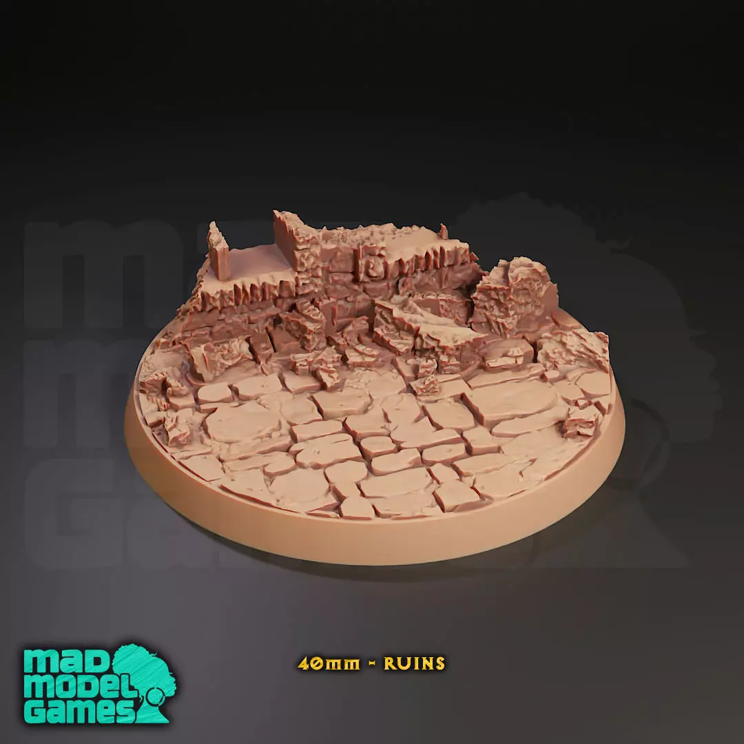 40mm Bases - 10 - Group B - DND character bases 3D print model_4