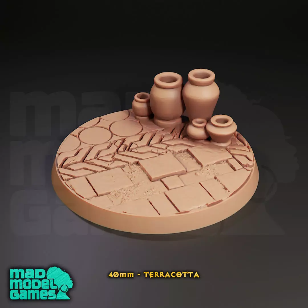 40mm Bases - 10 - Group B - DND character bases 3D print model_9