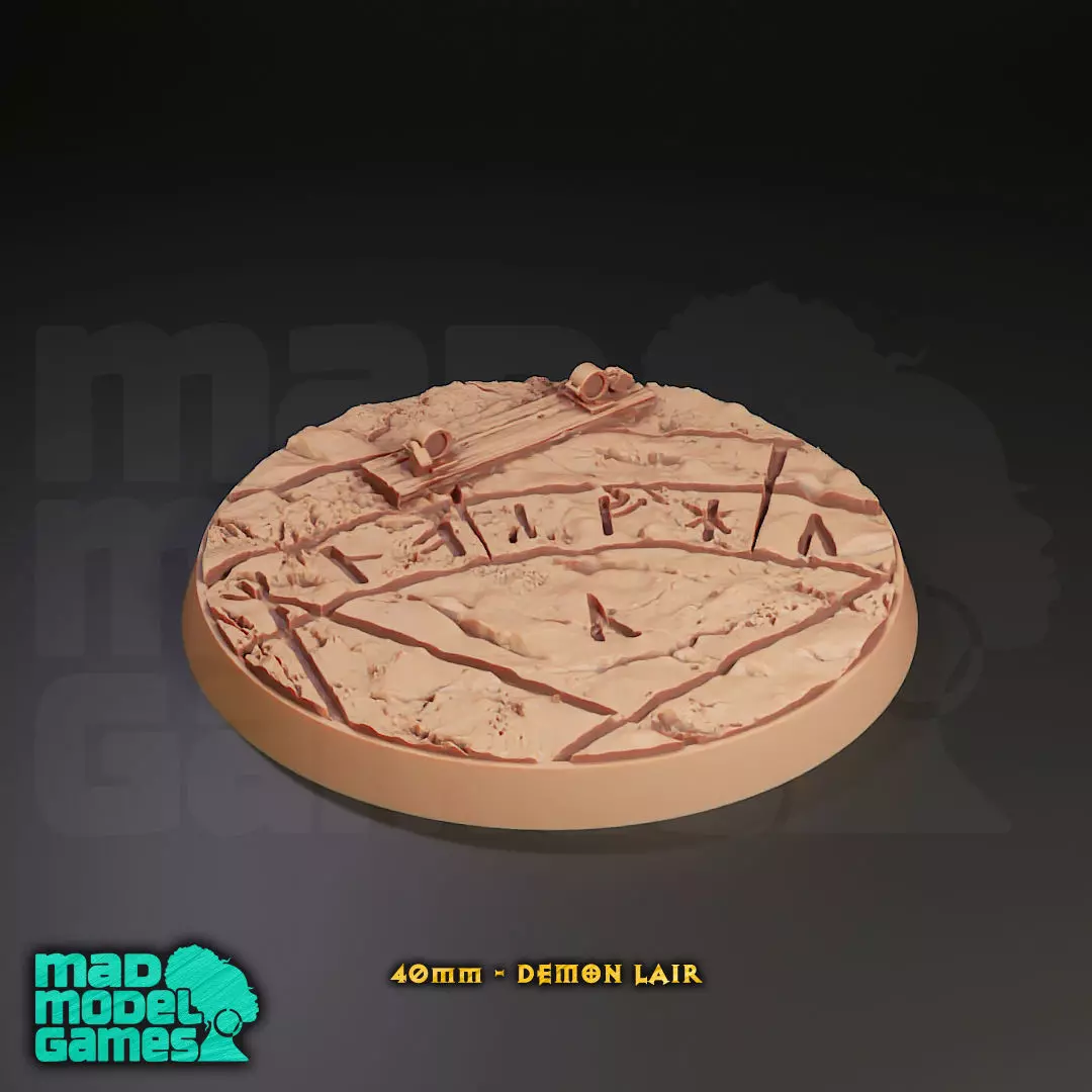 40mm Bases - 10 - Group B - DND character bases 3D print model_1