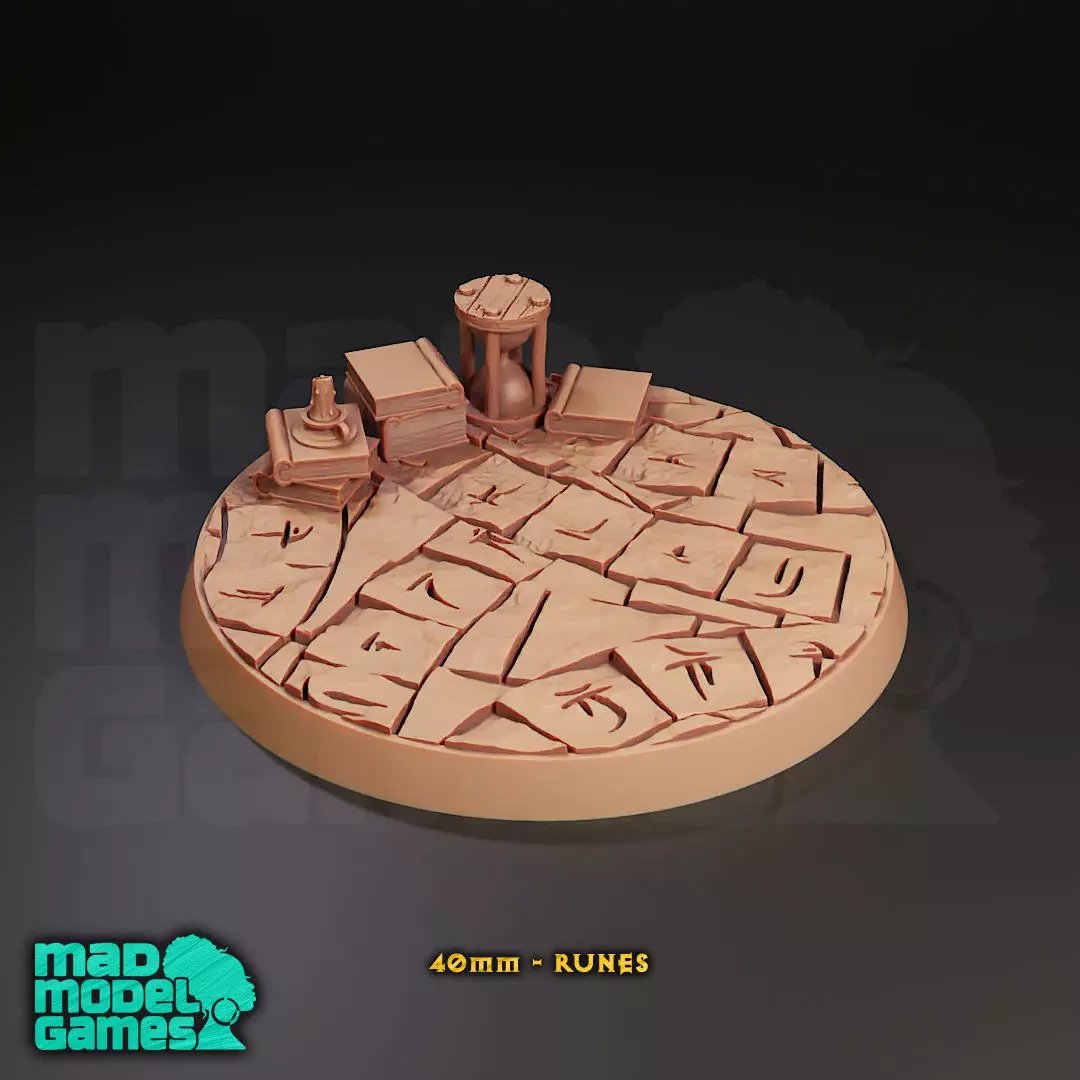 40mm Bases - 10 - Group B - DND character bases 3D print model_5