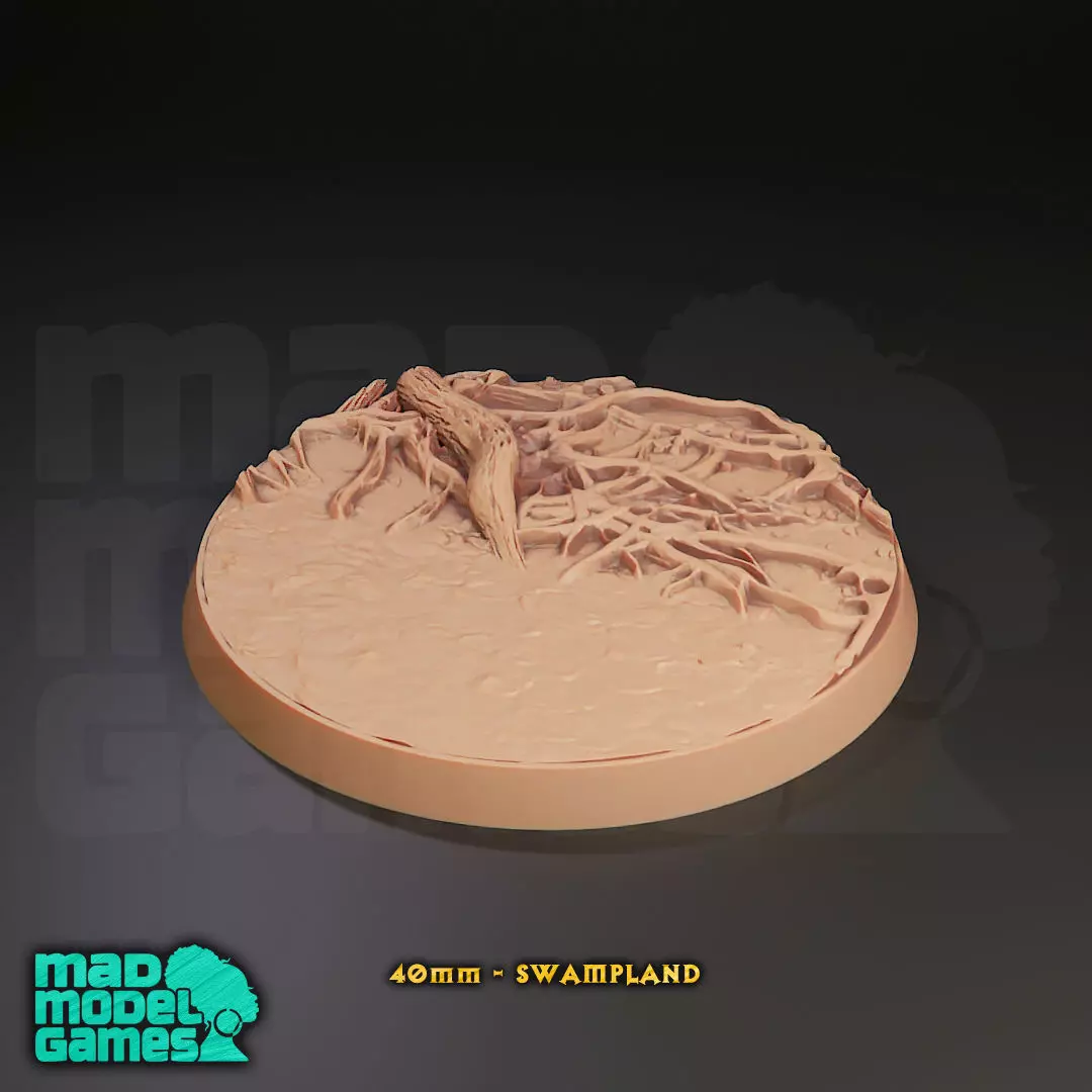 40mm Bases - 10 - Group B - DND character bases 3D print model_7