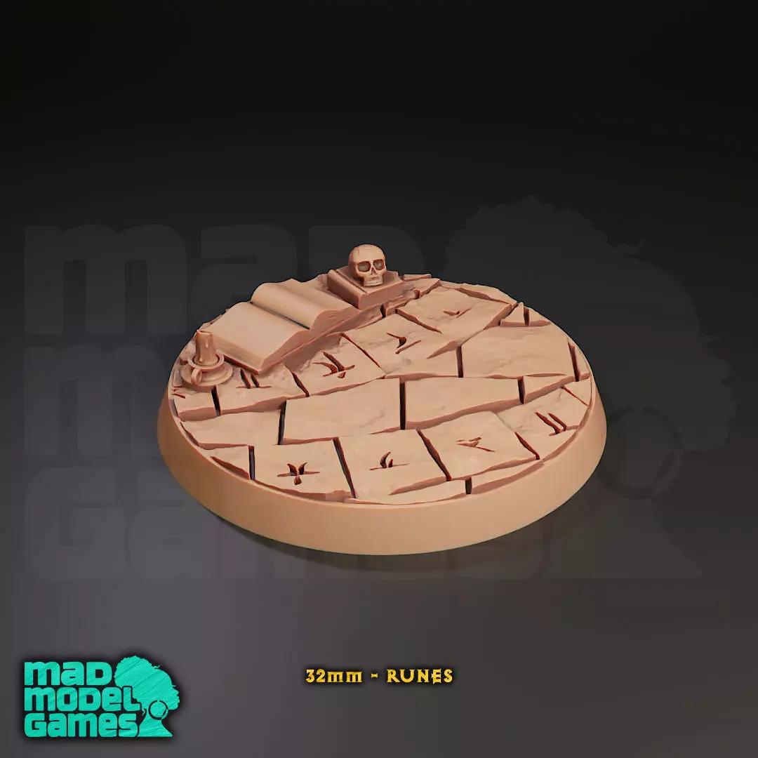 32mm Bases - 10 - Group B - DND character bases 3D print model_5