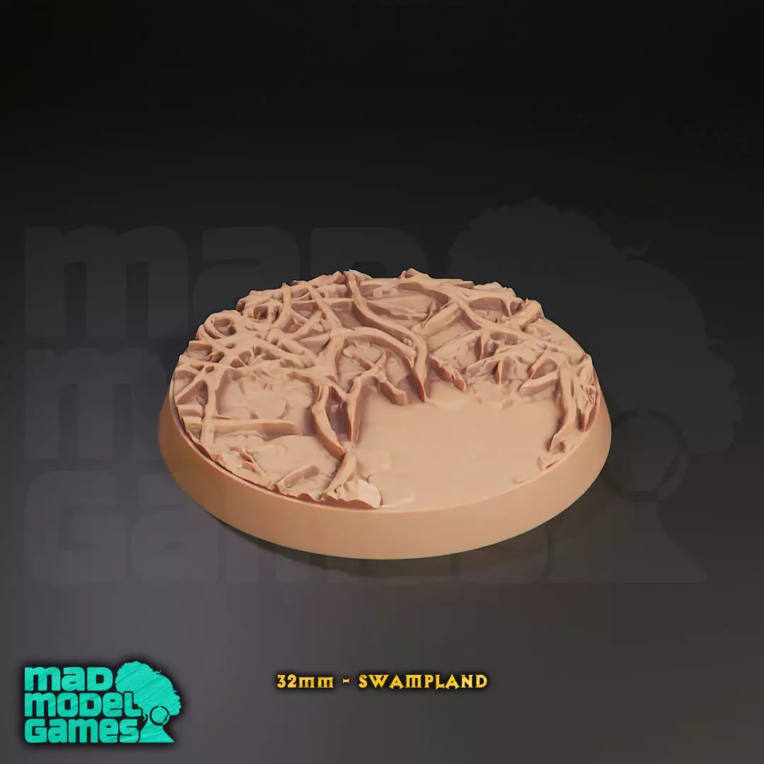 32mm Bases - 10 - Group B - DND character bases 3D print model_7