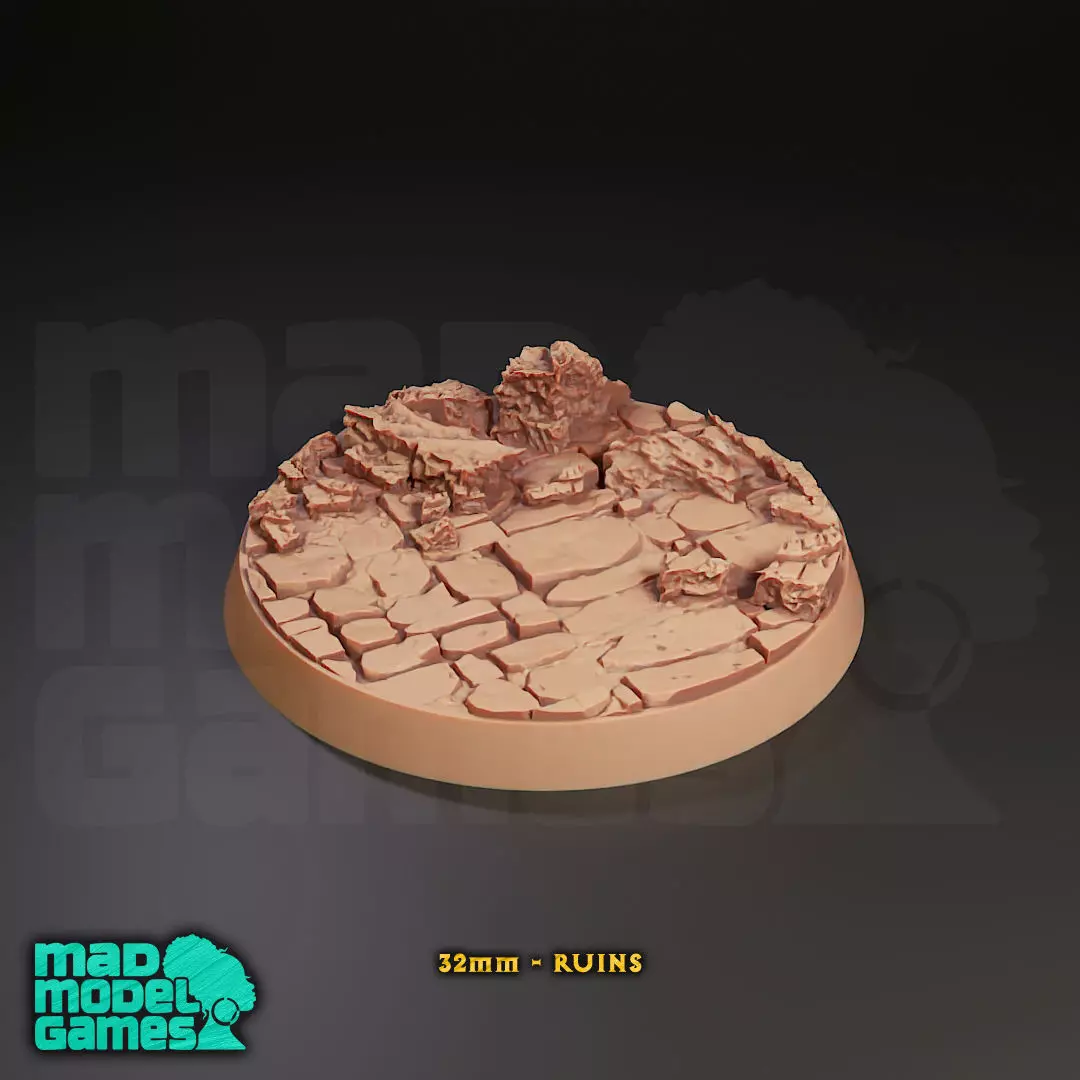 32mm Bases - 10 - Group B - DND character bases 3D print model_4