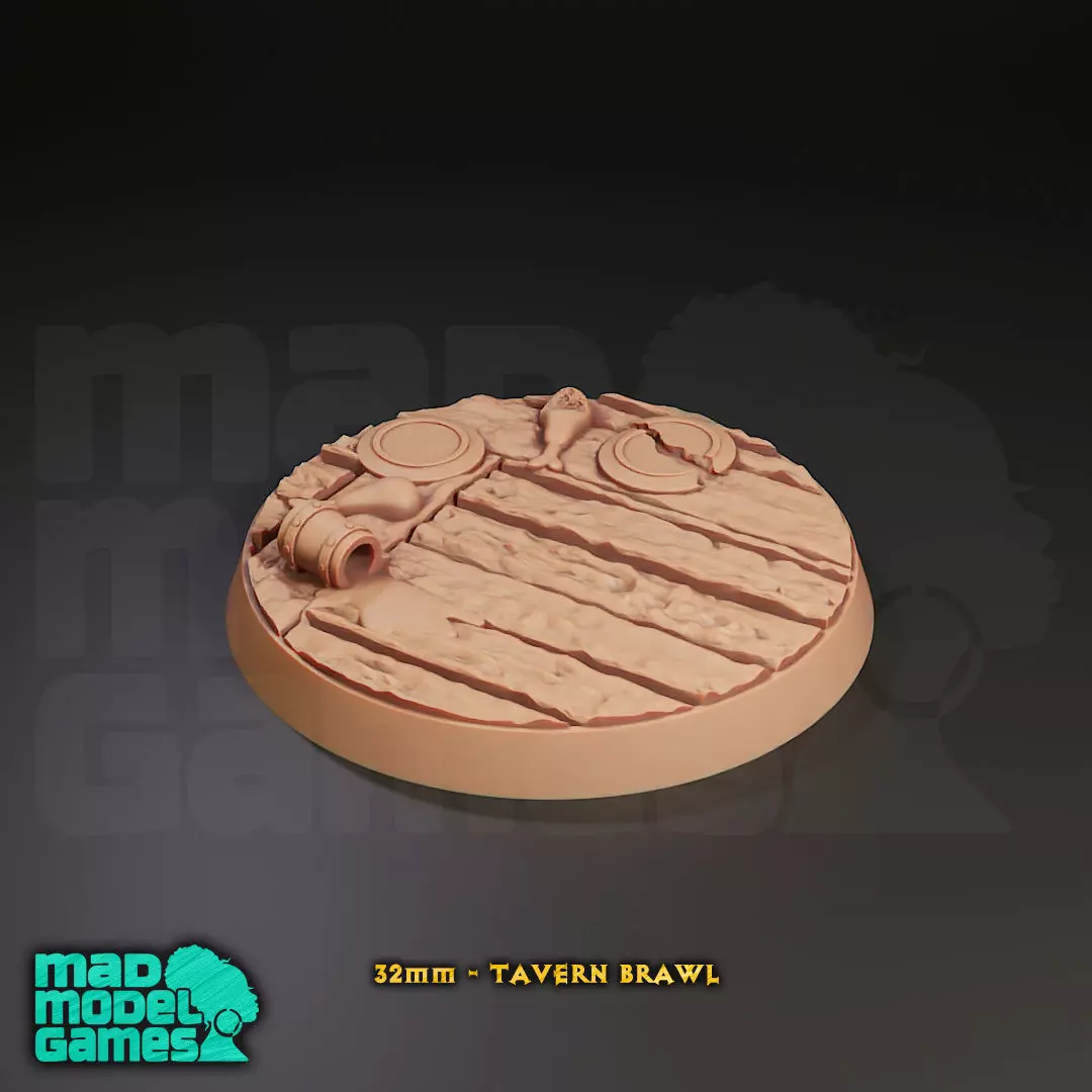 32mm Bases - 10 - Group B - DND character bases 3D print model_8