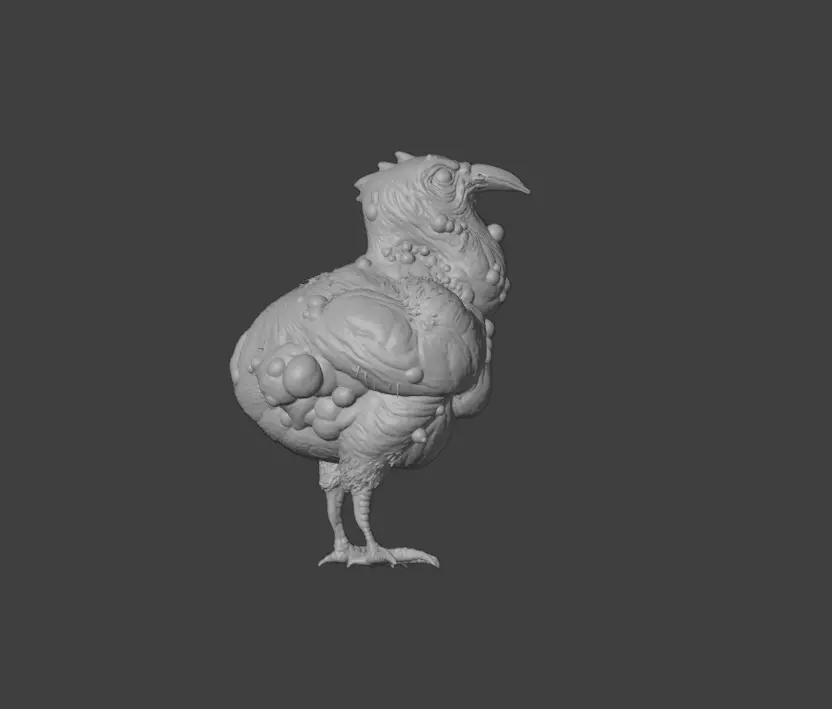 Twisted Bird Low-poly 3D model_18