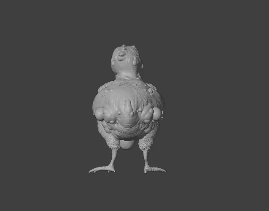 Twisted Bird Low-poly 3D model_19