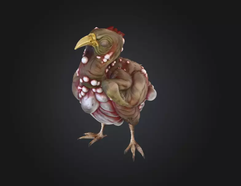 Twisted Bird Low-poly 3D model_0