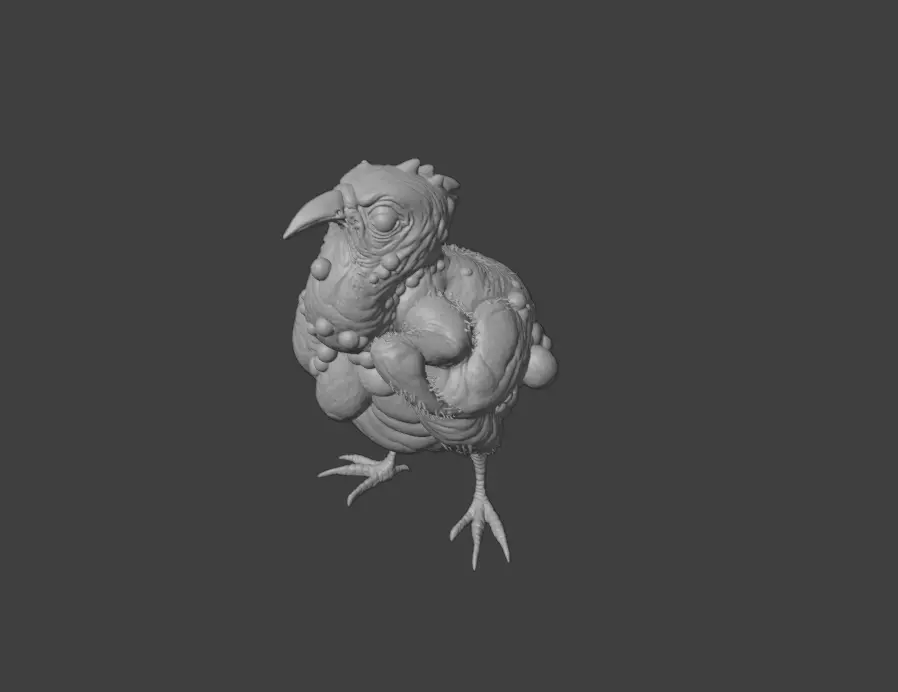 Twisted Bird Low-poly 3D model_16