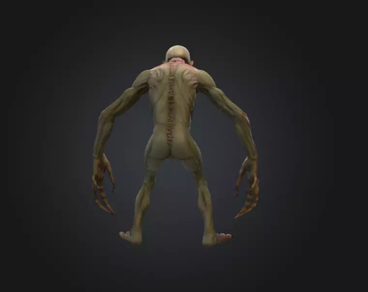 Ravenous Stalker Low-poly 3D model_5