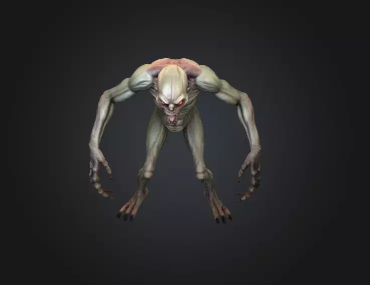 Ravenous Stalker Low-poly 3D model_9