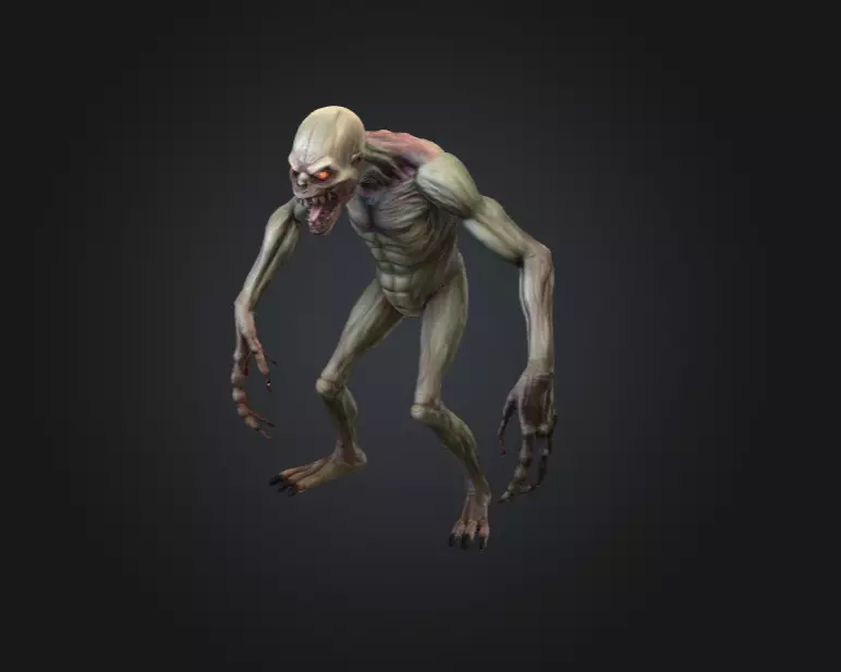 Ravenous Stalker Low-poly 3D model_11