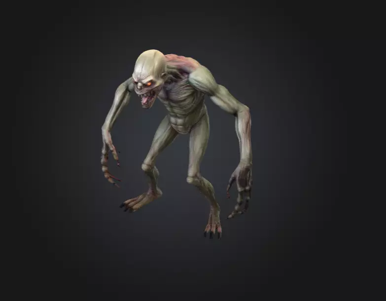 Ravenous Stalker Low-poly 3D model_0