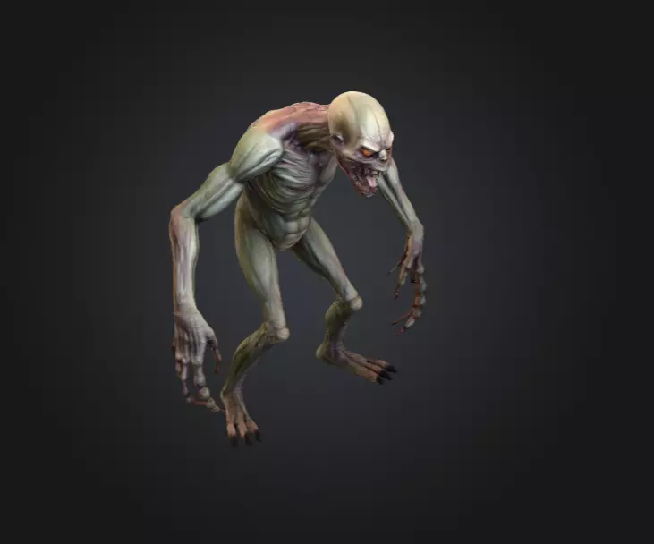 Ravenous Stalker Low-poly 3D model_10