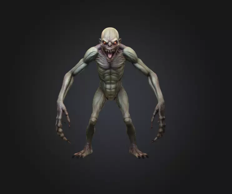 Ravenous Stalker Low-poly 3D model_1