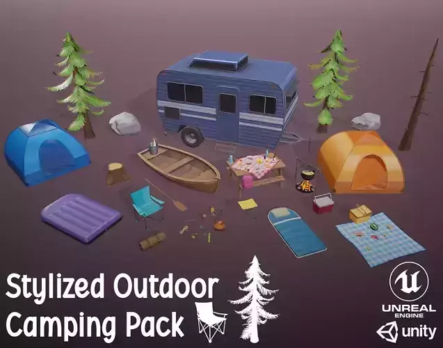 Stilized Outdoor Camping Pack