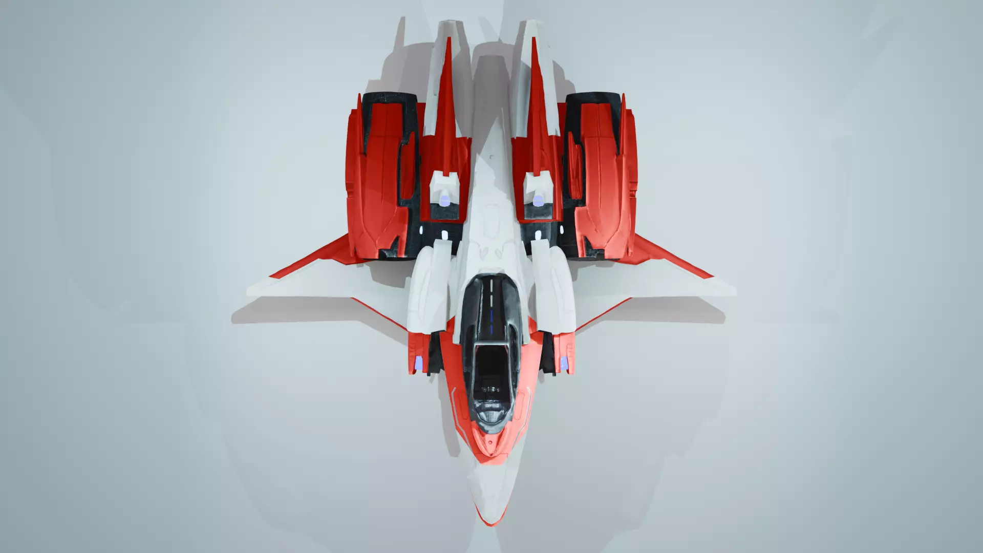 Aetherion Reaver Class Interceptor Low-poly 3D model_5