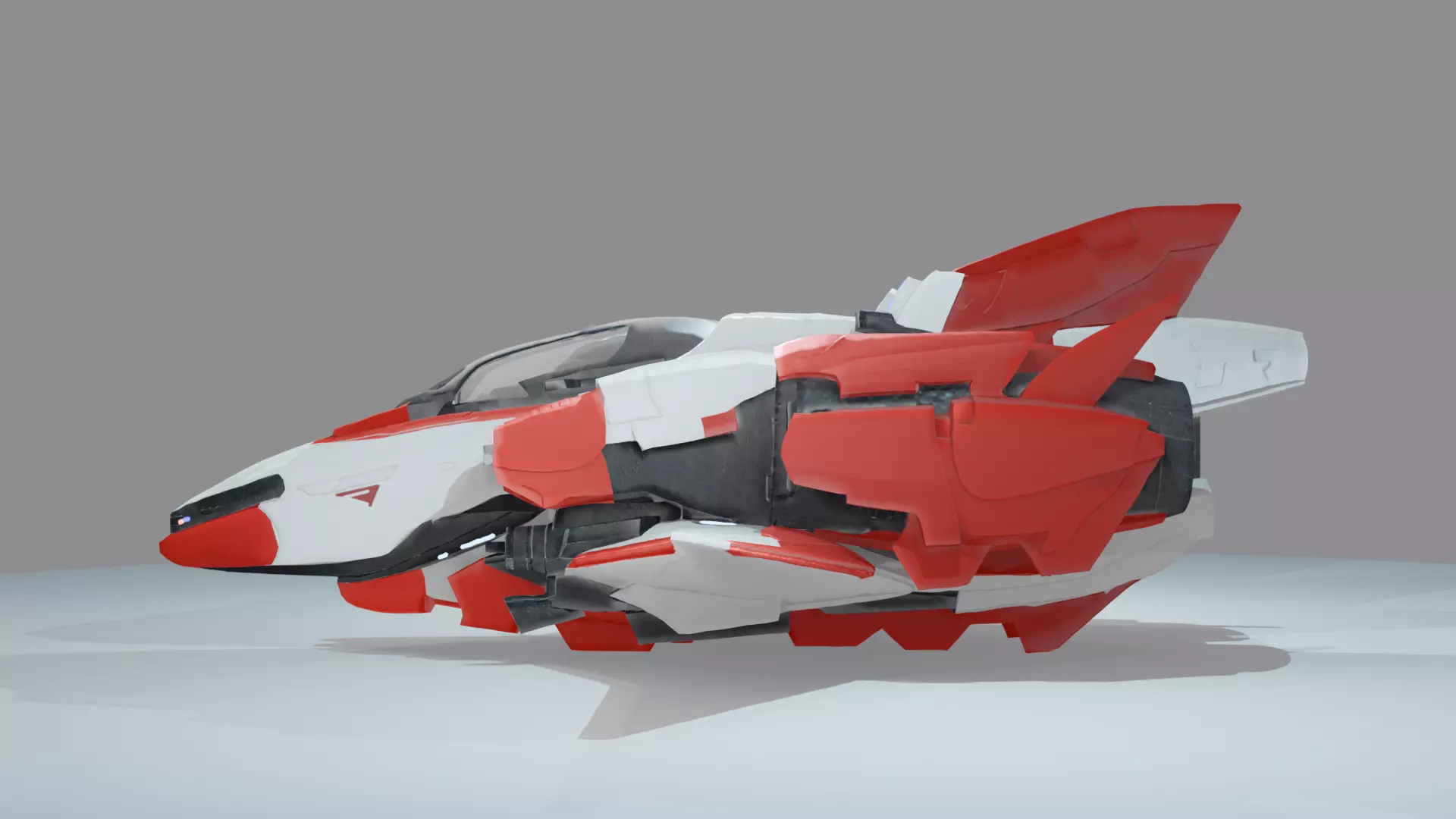 Aetherion Reaver Class Interceptor Low-poly 3D model_2