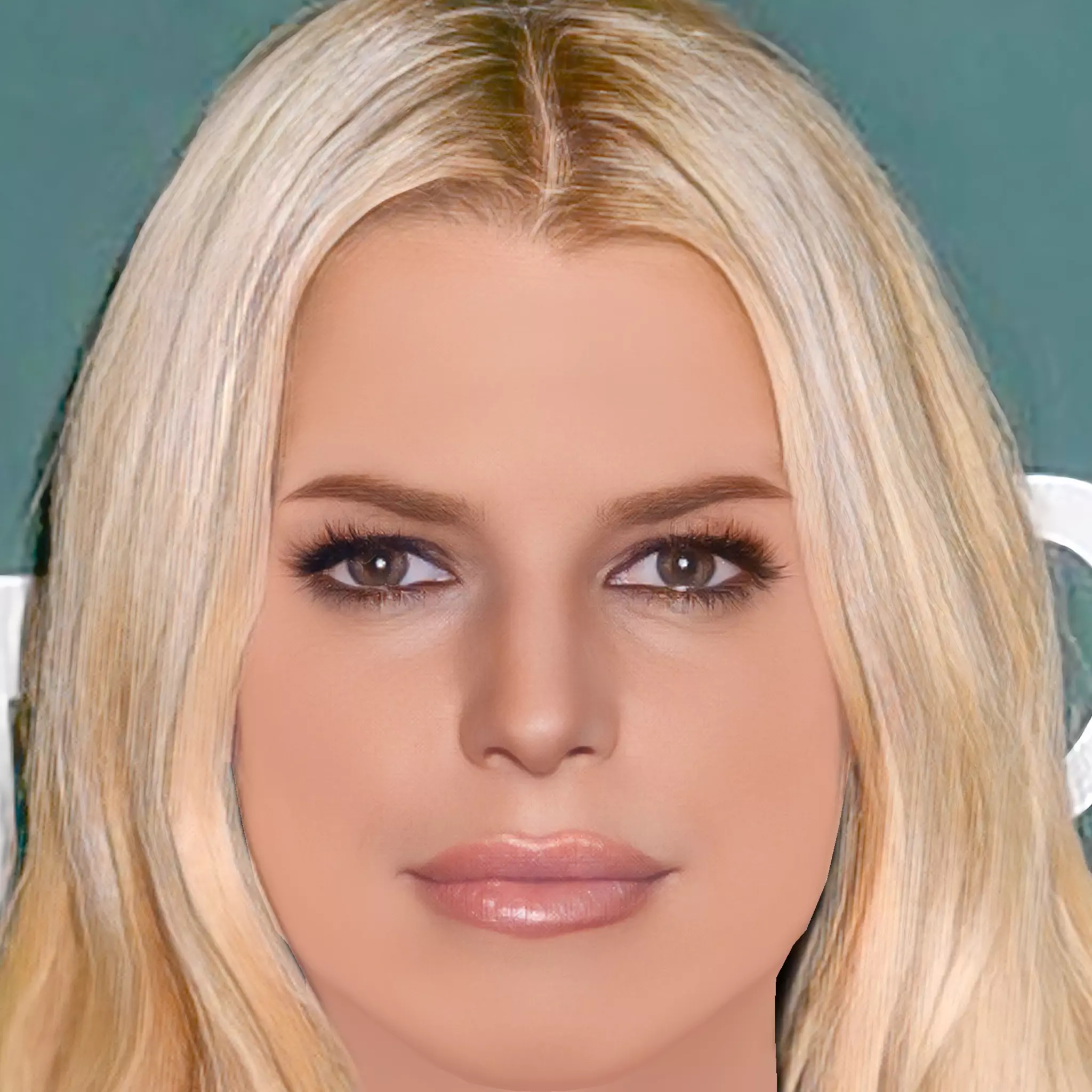 Jessica Simpson Head - No Hair - Low poly head for game Low-poly 3D model
