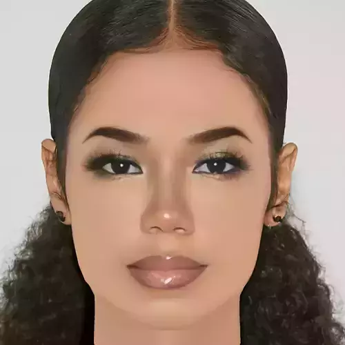 Jhene Aiko Head - No Hair - Low poly head for game