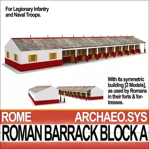 Roman Barrack Block A 3D model