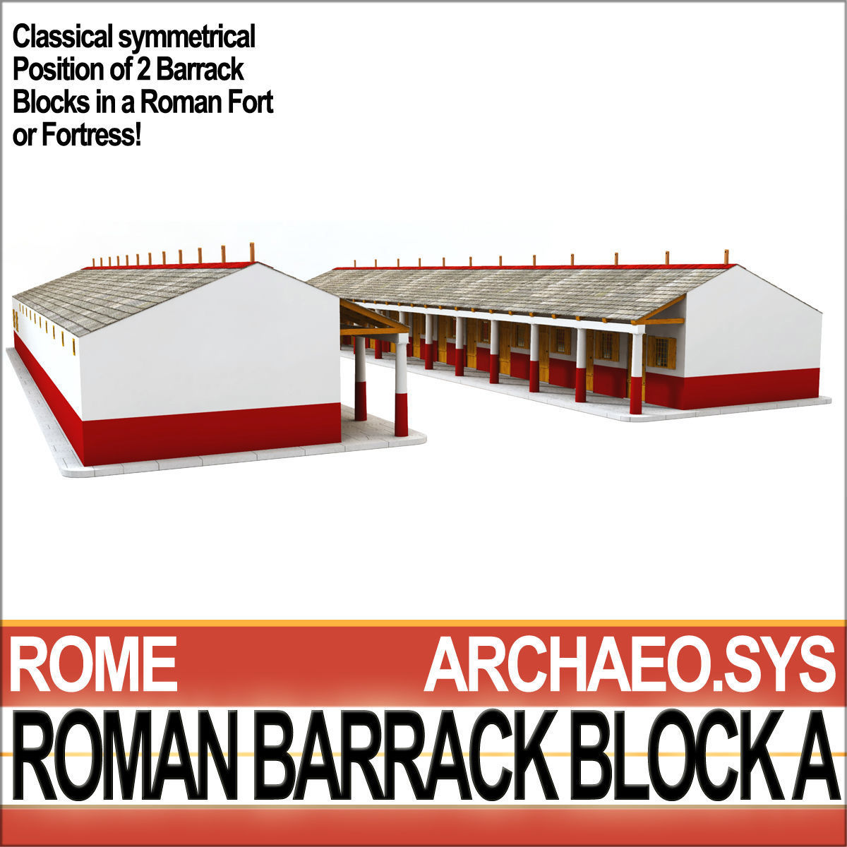 Roman Barrack Block A 3D model_4